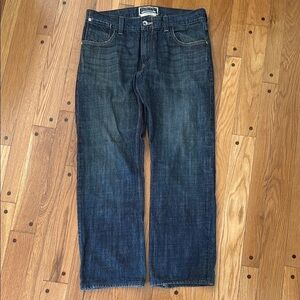 Levi's Slim Straight 514 Dark Blue Relaxed Fit Jeans Flap Pocket 34 x 29